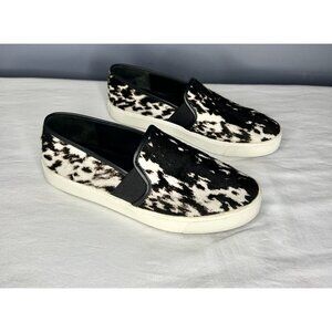 Vince Blair Shoes Womens Size 7 EUR 37 Calf Hair Slip On Sneakers Flats Animal